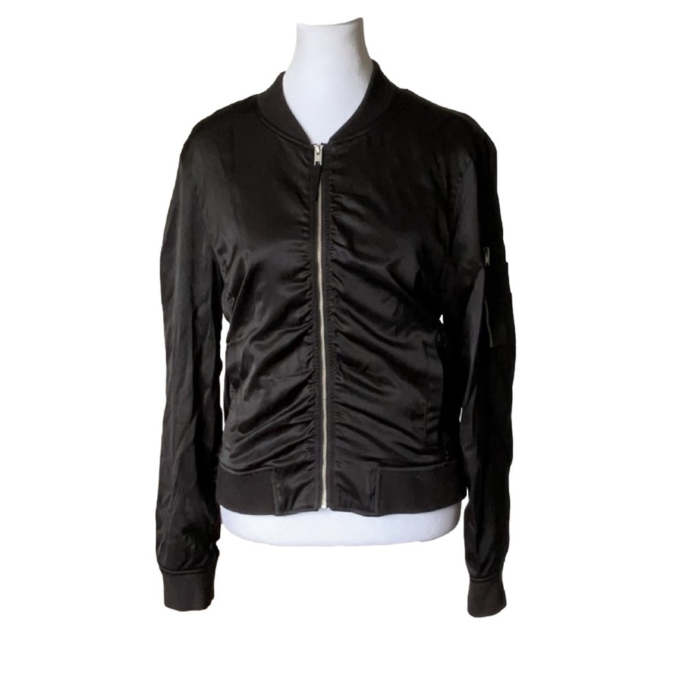 Lucky Brand Ruched Bomber Jacket - Picture 2 of 13